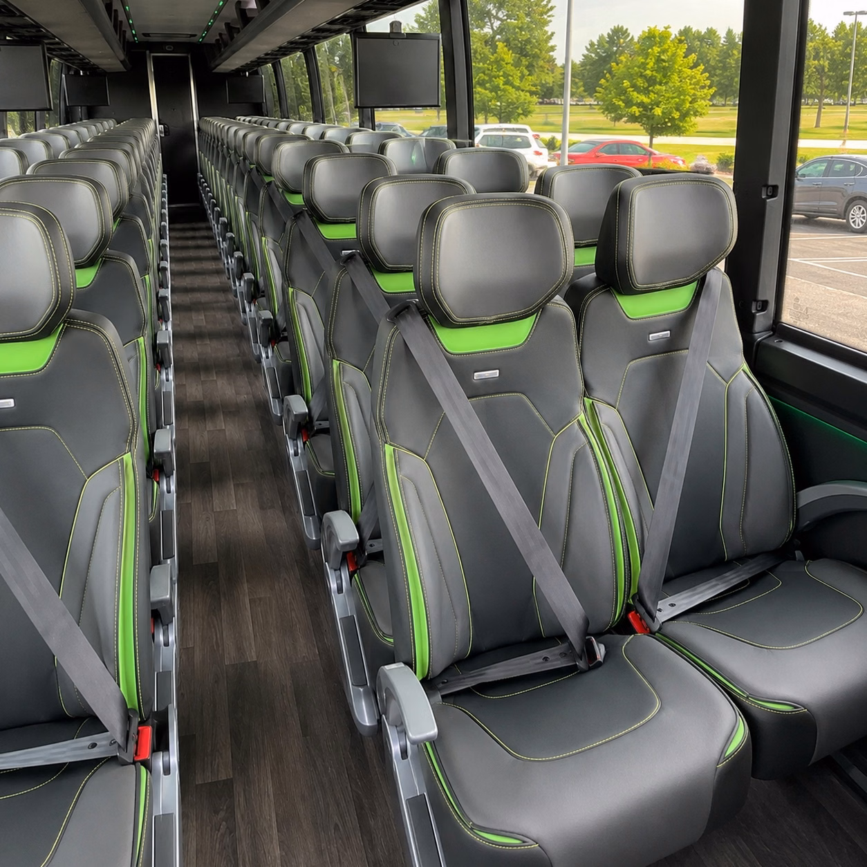 burbank charter bus interior
