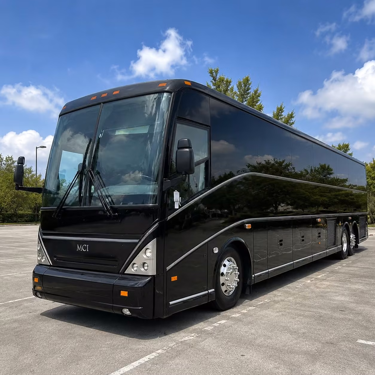 burbank charter bus rental exterior
