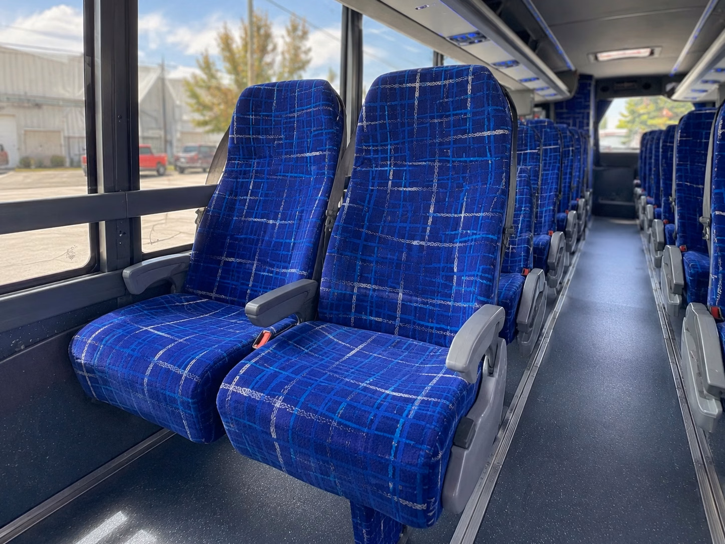 burbank charter bus rental interior